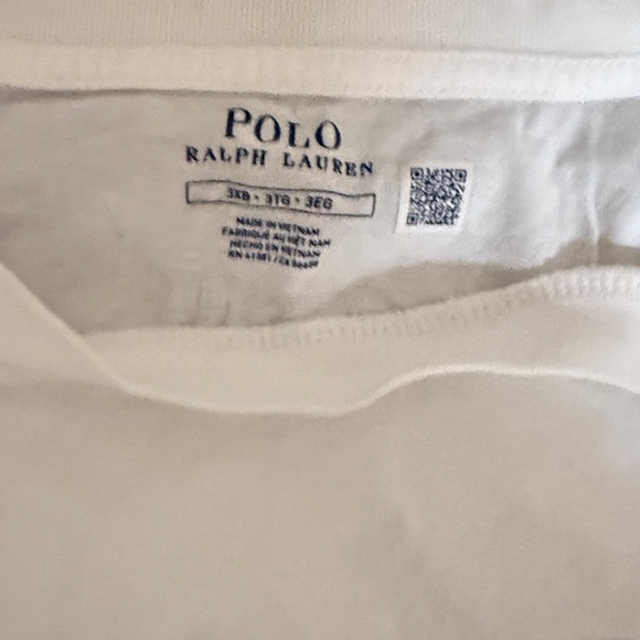 Polo Ralph Lauren Cream Shirt with Blue Text - Picture 2 of 5